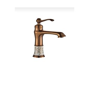 Bronz Lavabo Bataryası Bakır Lavabo Musluğu Klasik Model Armatür