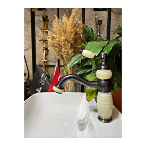 Siyah Lavabo Bataryası Mermer Tasarım Country Design Siyah Lavabo Musluğu