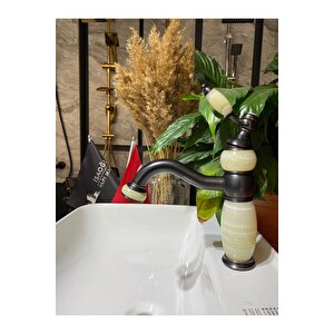 Siyah Lavabo Bataryası Mermer Tasarım Country Design Siyah Lavabo Musluğu
