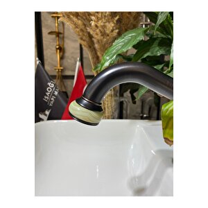 Siyah Lavabo Bataryası Mermer Tasarım Country Design Siyah Lavabo Musluğu