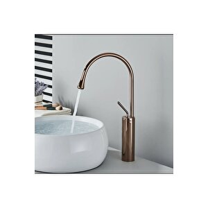 Çanak Lavabo Bataryası Bakır Lavabo Musluğu Bronz Modern Tasarım Armatür Çanak Lavabo Uyumlu