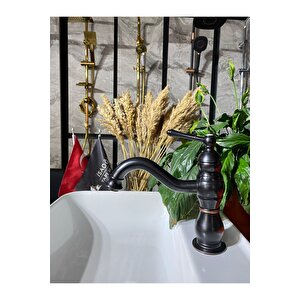 Mat Siyah Lavabo Bataryası Siyah Banyo Musluğu Lavabo Bataryası