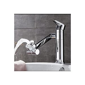 Lavabo Bataryası Robotik Banyo Musluğu 360 Derece Hareketli Batarya Tazzik Ayarlı