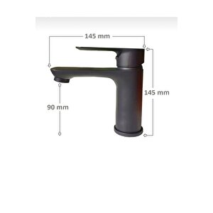 Siyah Lavabo Bataryası Mat Siyah Lavabo Bataryası Modern Tasarım Banyo Musluğu