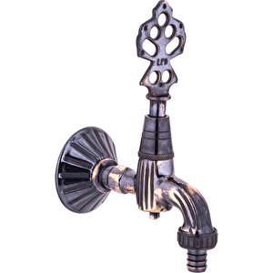 Siyah Kurna Musluğu Hortum Bağlama Aparatlı Siyah Hamam Musluğu Komple Pirinç