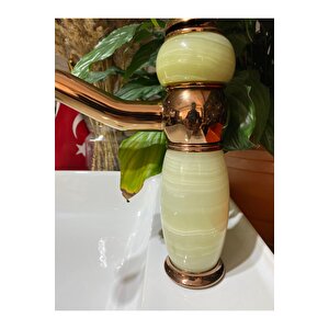 Bakır Lavabo Bataryası Mermer Tasarım Bronz Lavabo Musluğu Country Design Rose Bakır