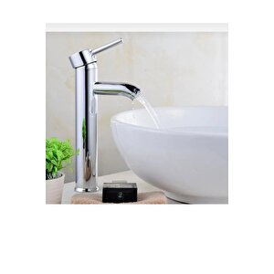 Çanak Lavabo Bataryası Gümüş Lavabo Bataryası Yüksek Çanak Lavabo Musluğu Garantili Modern Tasarım