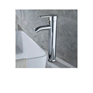 Çanak Lavabo Bataryası Gümüş Lavabo Bataryası Yüksek Çanak Lavabo Musluğu Garantili Modern Tasarım