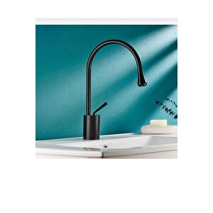 Siyah Lavabo Bataryası Siyah Banyo Musluğu Drop Design Lavabo Armatür
