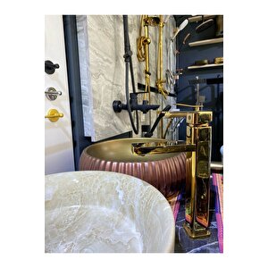 Parlak Gold Joy Design Çanak Lavabo Bataryası