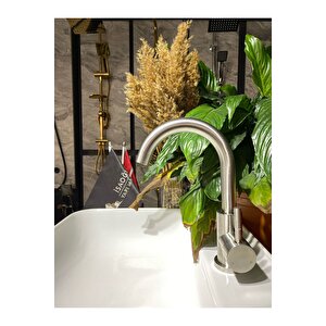 Inox Lavabo Bataryası Leke Ve Kireç Bırakmayan Özel Renk Musluk Banyo Bataryası