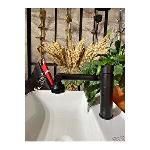 Mat Siyah Robotic Lavabo Bataryası 360 Derece Hareketli Fonksiyonlu