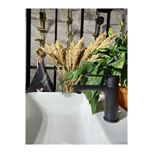 Mat Siyah Dolce Design Lavabo Bataryası Siyah Lavabo Bataryası Siyah Lavabo Musluğu