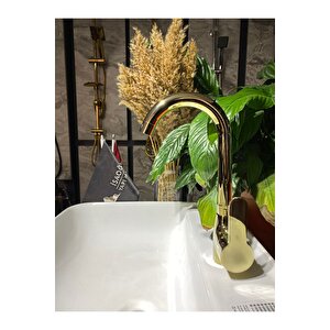 Gold Lavabo Bataryası Altın Lavabo Musluğu Yüksek Model Fonksiyonel Parlak Gold Musluk