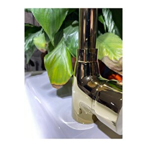 Gold Lavabo Bataryası Altın Lavabo Musluğu Yüksek Model Fonksiyonel Parlak Gold Musluk