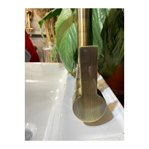 Antik Gold Lavabo Bataryası Kolay Abdest Tasarım Yüksek Lavabo Musluğu Leke Kireç Tutmayan Model