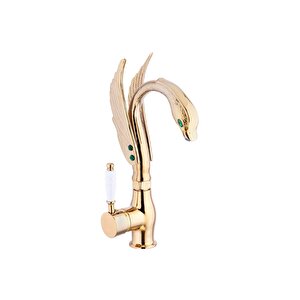 Gold Lavabo Bataryası Özel Tasarım Gold Armatür Pirinç Malzeme