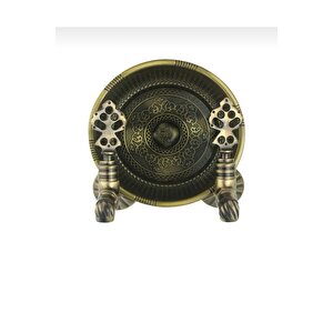 Antik Kurna Musluğu Seti İkili Hamam Tası Antik Gold Pirinç Kurna Takımı