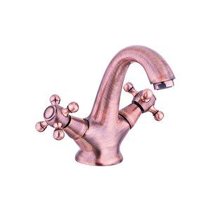 Antik Gold Lavabo Bataryası Eskitme Musluk Batarya Klasik Özel Tasarım Armatür Banyo Musluk