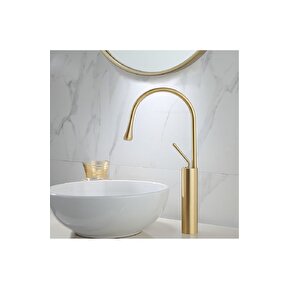 Banyo Çanak Lavabo Bataryası Mat Gold Yeni 5 Yıl Garantili