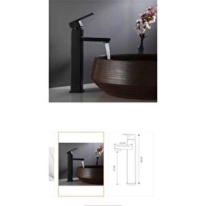 Siyah Çanak Lavabo Bataryası Mat Siyah Lavabo Bataryası Kare Modern Tasarım