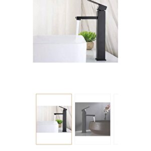 Siyah Çanak Lavabo Bataryası Mat Siyah Lavabo Bataryası Kare Modern Tasarım