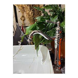 Çanak Lavabo Bataryası Lavabo Bataryası Çanak Lavabo Musluğu Krom Gümüş
