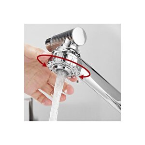 Lavabo Bataryası Banyo Lavabo Musluğu Fonksiyonel Hareketli Tasarım Su Tazzik Ve Basınç Ayarlı