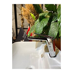 Lavabo Bataryası Silver Gümüş Banyo Musluğu Velar Tasarım Lavabo Musluğu