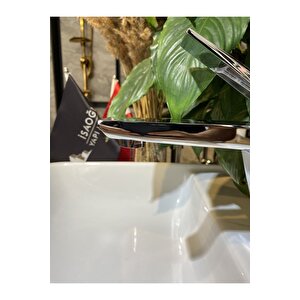 Lavabo Bataryası Silver Gümüş Banyo Musluğu Velar Tasarım Lavabo Musluğu