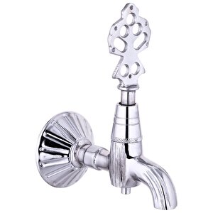 Kurna Musluğu Silver Gümüş Renk Kurna Bataryası Hamam Musluğu Pirinç