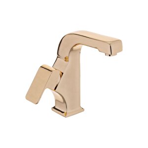 Gold Lavabo Bataryası Gold Lavabo Musluğu Modern Tasarım Pirinç