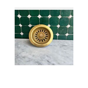 Mat Gold Mutfak Gideri Mat Gold Evye Süzgeci Standart Boy Premium Tasarım Mat Altın