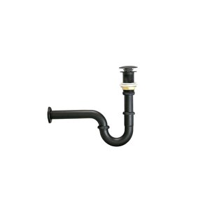 Siyah Lavabo Gideri Komple Pirinç Metal Lavabo Süzgeci Özel Tasarım Siyah Gider