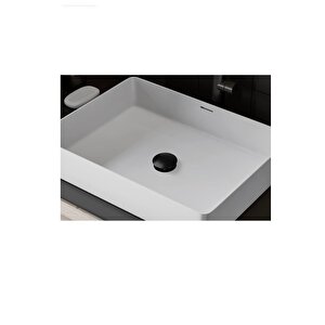 Siyah Lavabo Gideri Mat Siyah Lavabo Süzgeç Bas Bırak Sistem Pirinç Malzeme