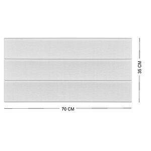 70x35cm 1 Adet Kendinden Yapışkanlı  Beyaz Ahşap Kendinden Yapışkanlı Esnek Duvar Paneli  Nw43