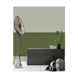 70cmx100cm 1 Adet Rustik Model Haki Yapışkanlı Vinil Duvar Kağıdı Çıta Lambiri Panel Desenli