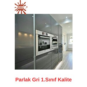 Parlak Gri  61cmx100cm Yapışkanlı Folyo Banyo Wc Mutfak Dolap Ve Mobilya Kaplama Folyosu