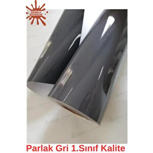 Parlak Gri  61cmx100cm Yapışkanlı Folyo Banyo Wc Mutfak Dolap Ve Mobilya Kaplama Folyosu
