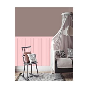 70cmx100cm 1adet Rustik Model Pembe Yapışkanlı Vinil Duvar Kağıdı Çıta Lambiri Panel Desenli