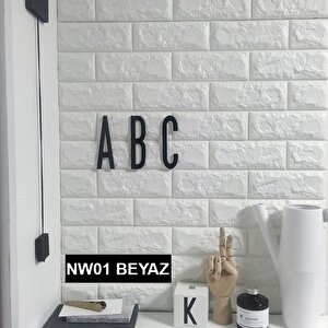 5 Metre(2,5m2) Tek Parça Bütün Kendinden Yapışkanlı Duvar Kağıdı Esnek Köpük Paneli 3d Tuğla Desenli