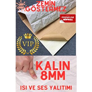 Yapışkanlı 3d Esnek Sünger Duvar Kaplama Kağıdı Paneli Salon Ofis Ev Tv Arkası 1 Adet 70x38 Cm Nw175