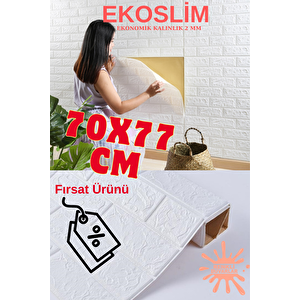 Ekoslim 70x77cm  1 Adet Yapışkanlı Silinebilir Tezgah Ofis Salon Sünger 2mm Duvar Paneli Kağıdı
