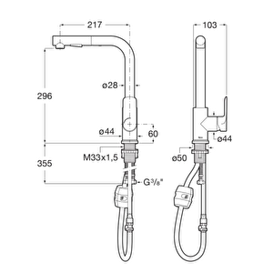 Cala Pull-out Spiralli Eviye/mutfak Bataryası, Parlak Krom, A5a856ec00