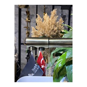 Antik Gold Arıtmalı Batarya Mat Gold Arıtıcılı Evye Musluğu Antik Eskitme Batarya