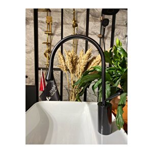 Mat Siyah Drop Design Armatür Mutfak Ve Banyo