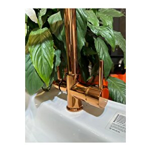 Bronz Mutfak Bataryası Arıtmalı Evye Musluğu Bakır Bronz Armatür Arıtıcılı