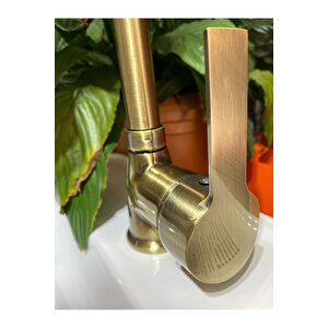 Mat Altın Mutfak Bataryası Mat Gold Evye Musluğu Antik Gold Mutfak Bataryası Eskitme