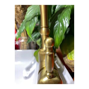 Arıtmalı Mutfak Bataryası Mat Gold Arıtıcılı Musluk Fırçalanmış Mat Altın Arıtmalı Batarya