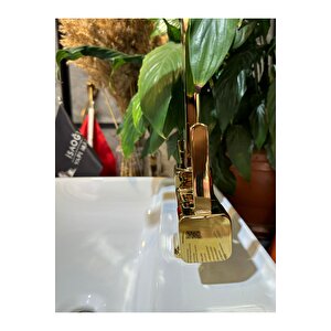 Gold Arıtmalı Mutfak Bataryası Premium Kare Armatür Arıtmalı Evye Musluğu